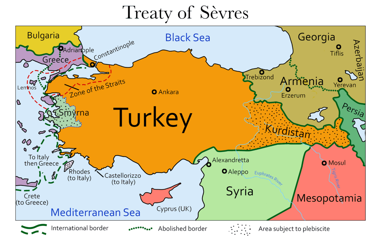 kurdishs history terms of sevres treaty